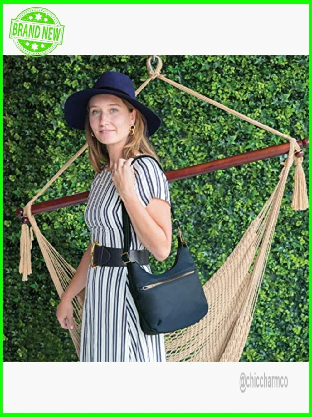 Anti-Theft Travel Hobo Bag with RFID Protection, Adjustable Strap